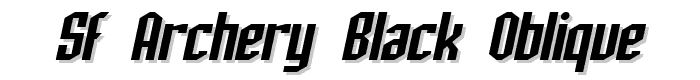 SF Archery Black Oblique font